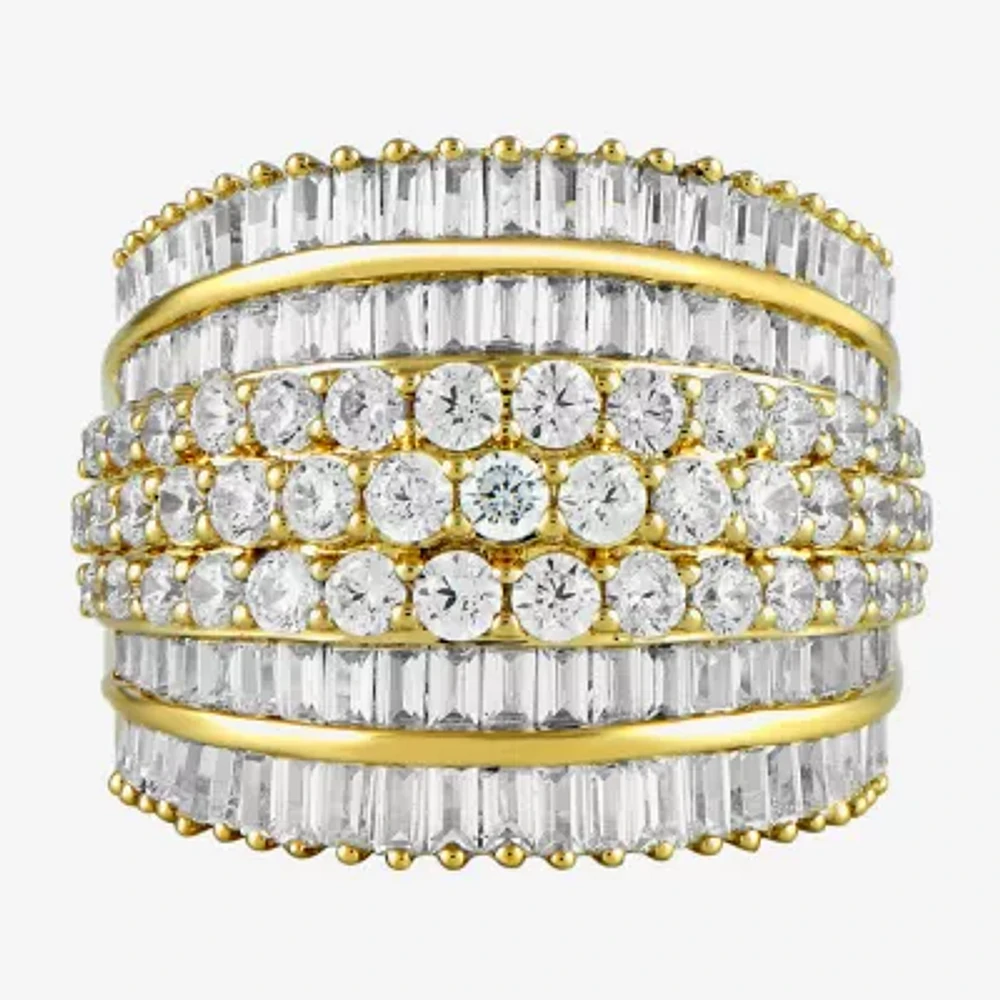 (F / Si1) Womens 3 CT. T.W. Lab Grown White Diamond 10K Gold Band