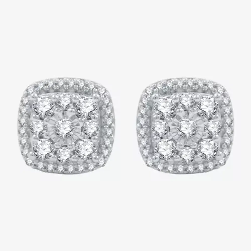 Diamond Blossom (H-I / I1) Womens 1 CT. T.W. Lab Grown White Diamond Sterling Silver Cushion 2-pc. Jewelry Set