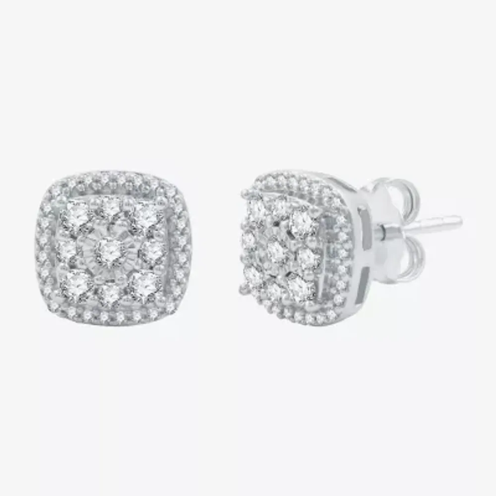 Diamond Blossom (H-I / I1) Womens 1 CT. T.W. Lab Grown White Diamond Sterling Silver Cushion 2-pc. Jewelry Set
