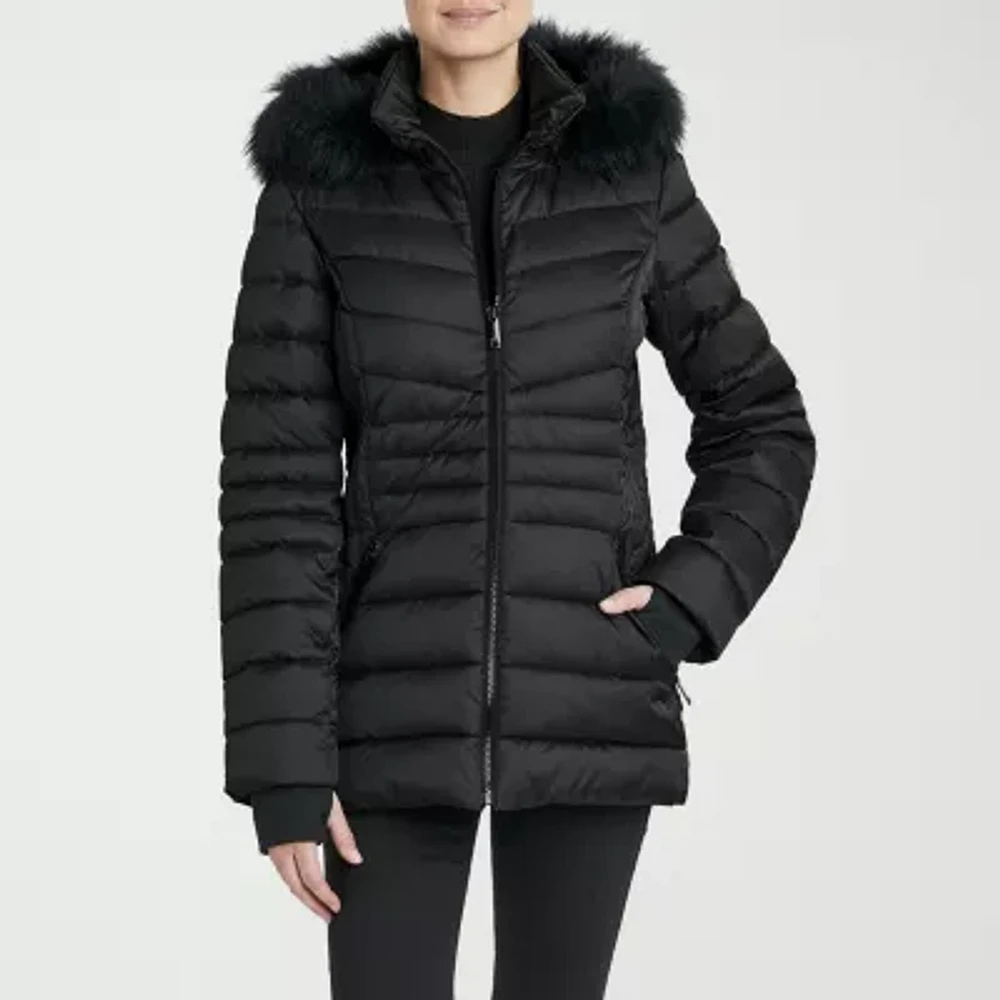 Hfx Womens Hooded Easy-on + Easy-off Lightweight Puffer Jacket