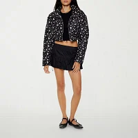 Forever 21 Floral Womens Lightweight Juniors Puffer Jacket