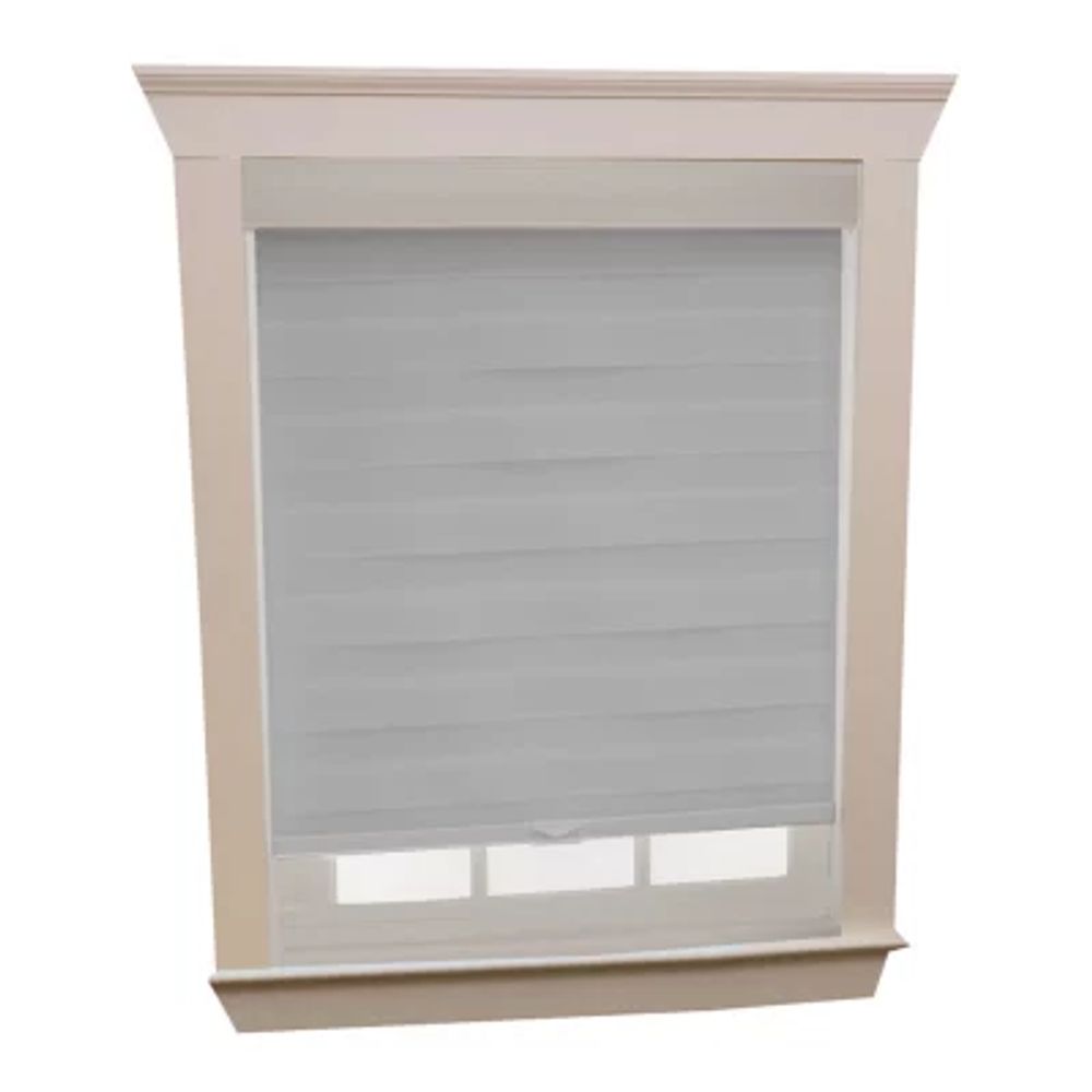 Cordless Celestial Sheer Double-Layered White Zebra Shade 39X72