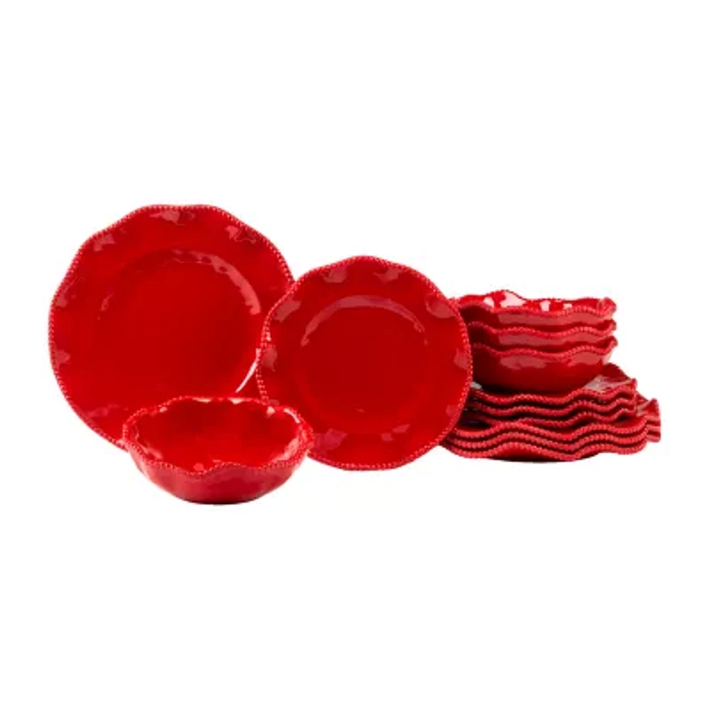 Certified International Perlette 12-pc. Melamine Dinnerware Set
