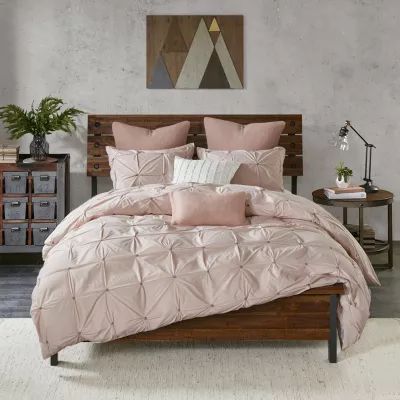 Ink+Ivy Masie 3 Piece Embroidered Cotton Duvet Cover Set