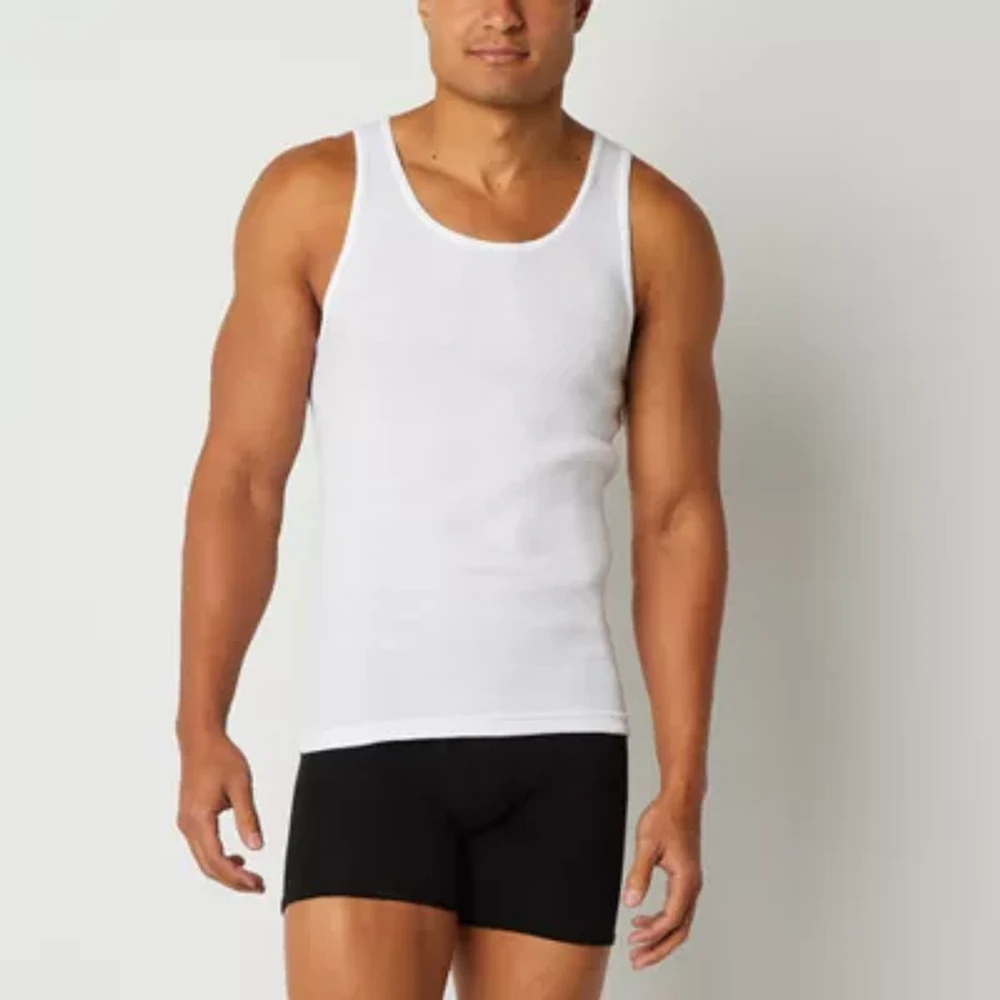 IZOD Mens Round Neck Sleeveless 5 Pack Tank