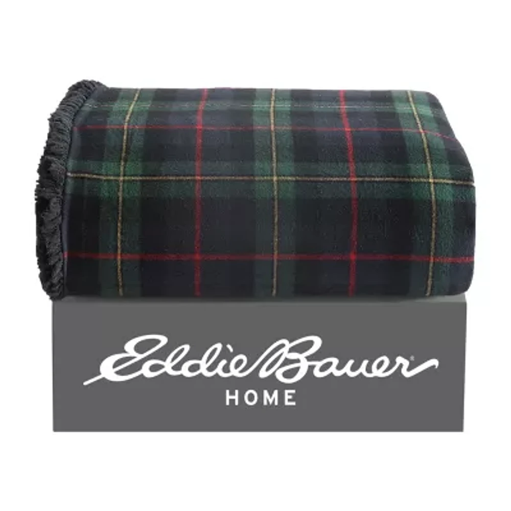Eddie Bauer Mountain Pine Tartan Washable Lightweight Throw