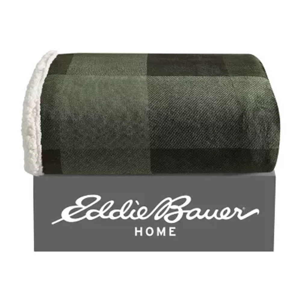 Eddie Bauer Pine Plaid Washable Lightweight Throw