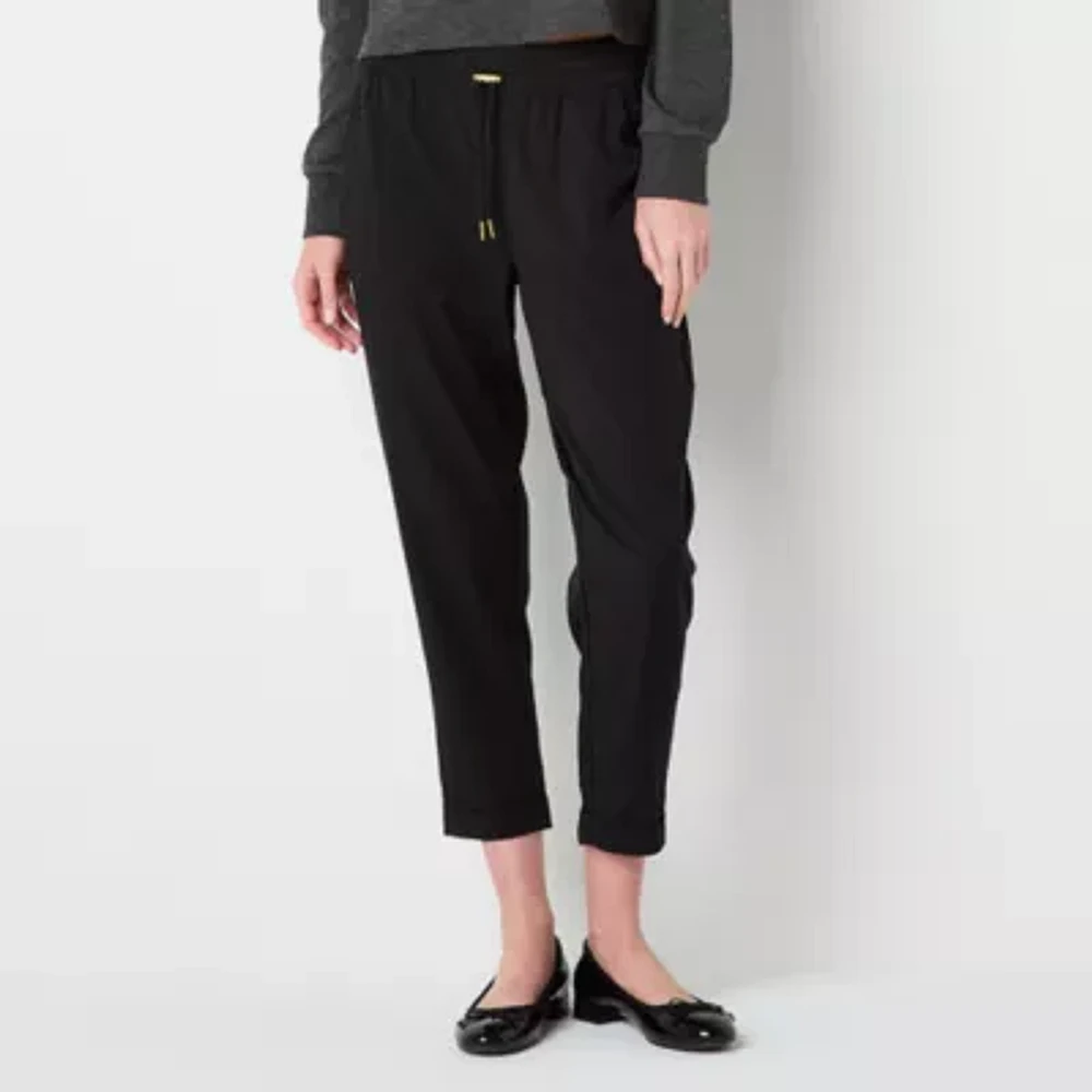 Stylus Womens Tapered Mid Rise Regular Fit Drawstring Pant