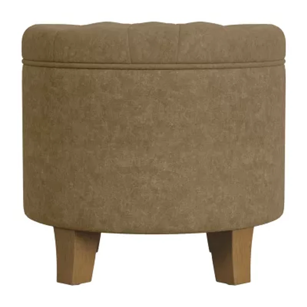 Homepop Storage Tufted Lift-Top Ottoman