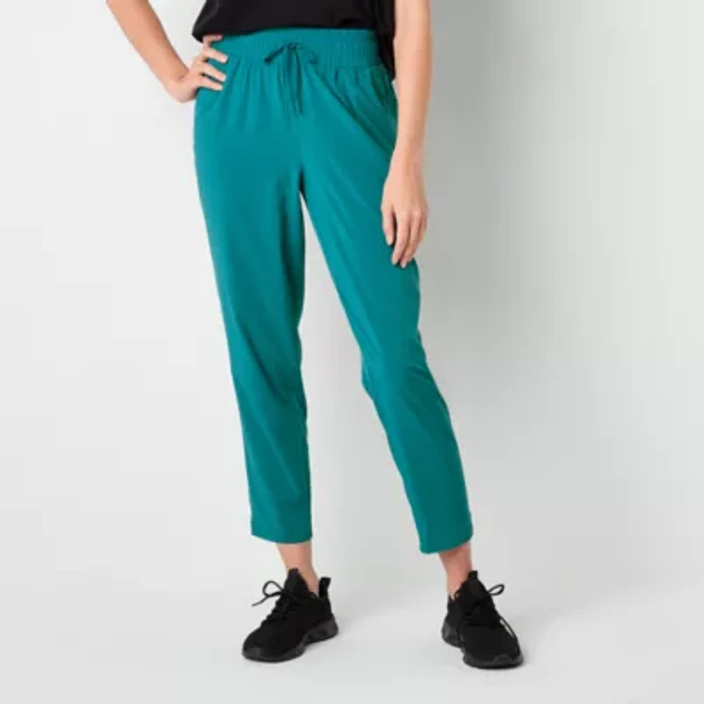 Xersion Womens FeatherLite Woven Mid Rise Tapered Pull-On Pants