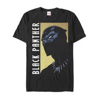 Mens Crew Neck Short Sleeve Classic Fit Black Panther Marvel Graphic T-Shirt