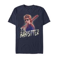 Mens Crew Neck Short Sleeve Classic Fit Stranger Things Graphic T-Shirt