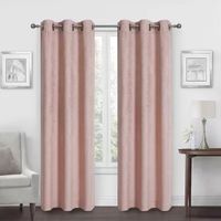 Regal Home Diamond Embossed Grommet Top Energy Saving Blackout Set of 2 Curtain Panel