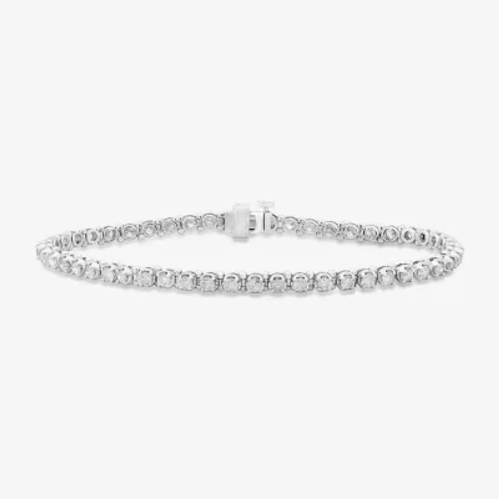 Limited Quantities! Womens 3 CT. T.W. Natural White Diamond 10K White Gold Tennis Bracelet