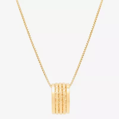 Mia Oro Womens 14K Gold 18 Inch Pendant Necklace