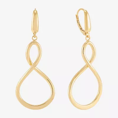 Mia Oro Womens 14K Gold Round Drop Earrings