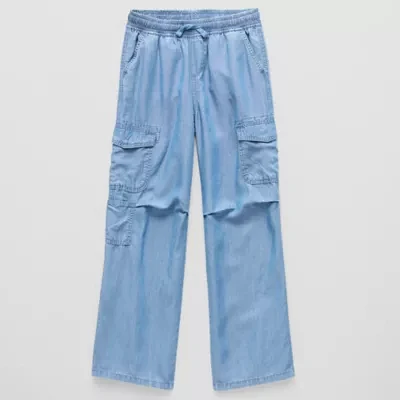 Thereabouts Little & Big Kid Girls Wide Leg Cargo Pant