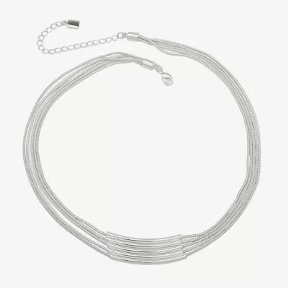 Worthington Silver Tone Womens 17 Inch Strand Necklace