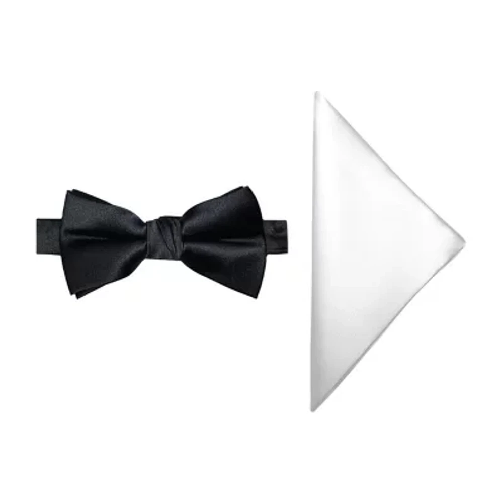 J. Ferrar Solid Bow Tie Set