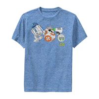 Big Kid Boys Crew Neck Short Sleeve Regular Fit Star Wars Graphic T-Shirt