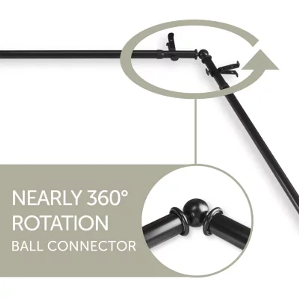 Rod Desyne Ornament Corner Window Double Curtain