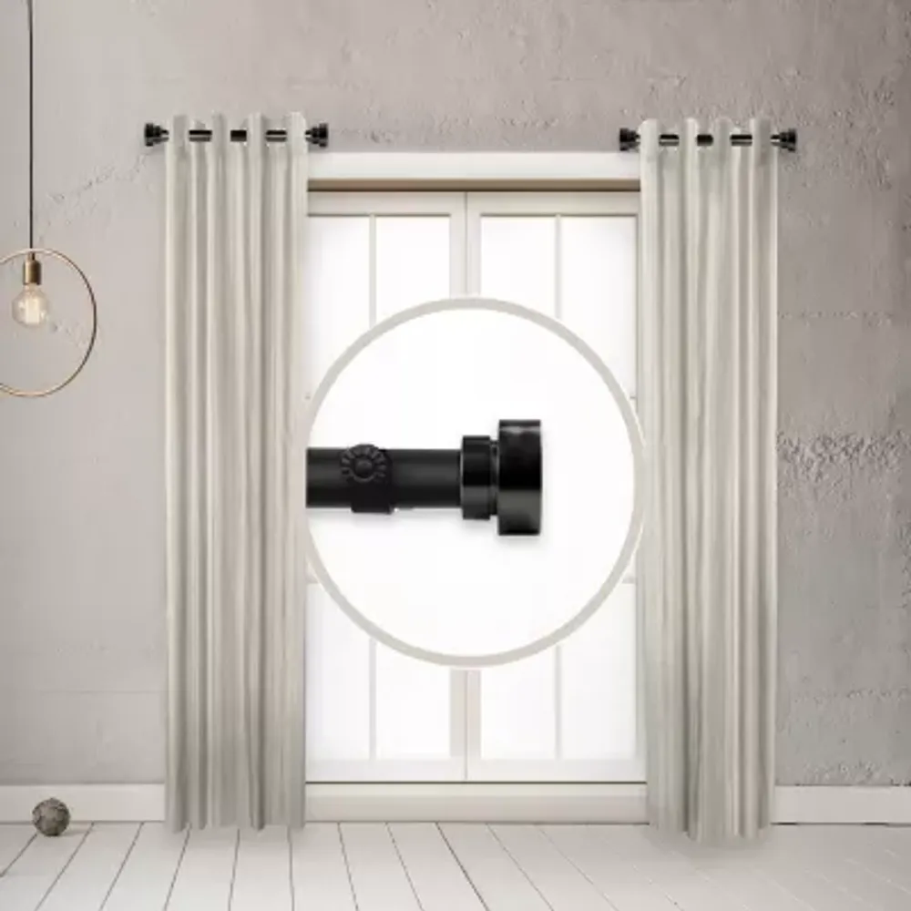 Rod Desyne (Set Of 2) Basic Side 1 Adjustable Curtain