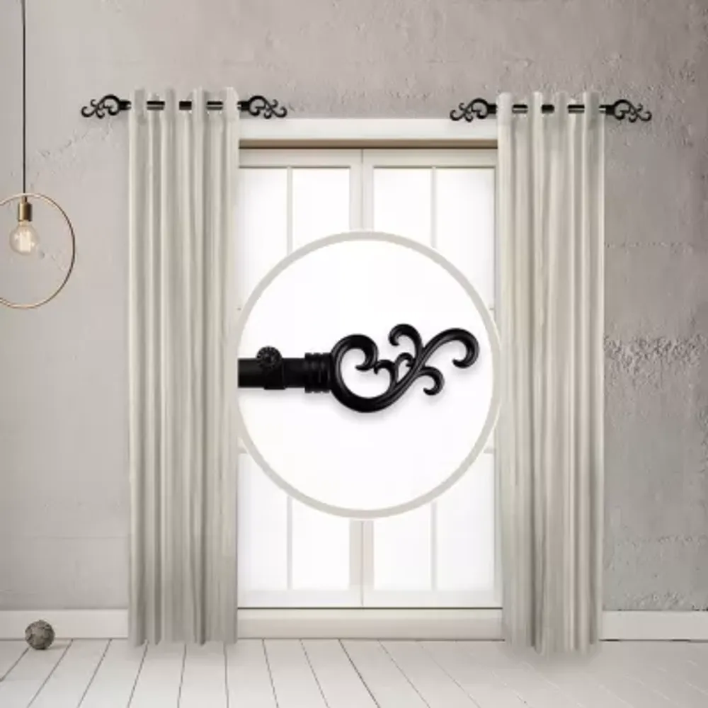 Rod Desyne (Set Of 2) Madeline Side 1 Adjustable Curtain