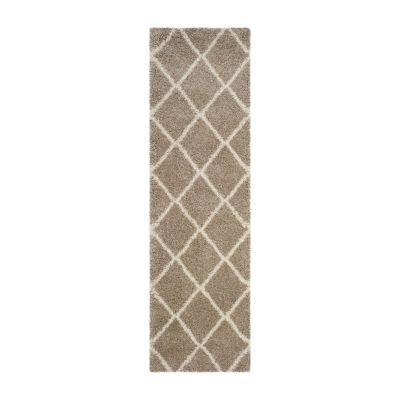 Safavieh Hudson Shag Collection Salome Geometric Runner Rug