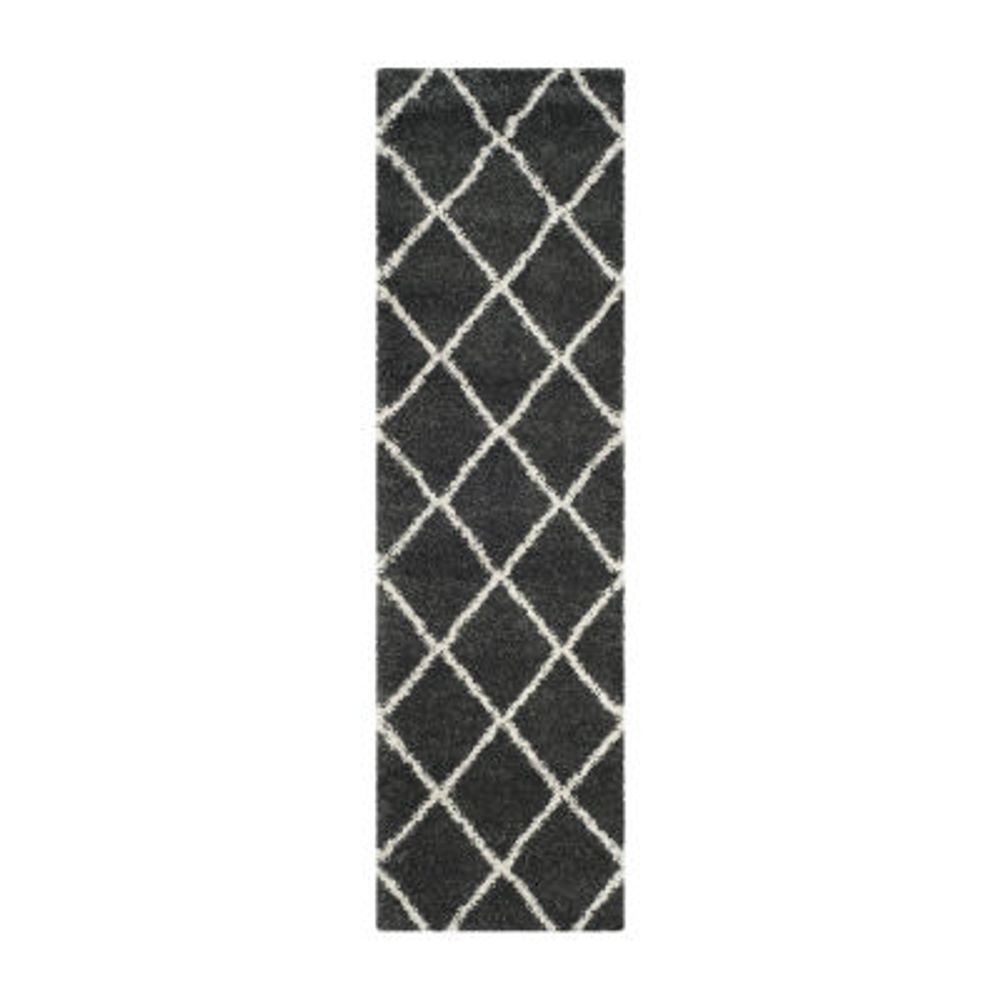 Safavieh Hudson Shag Collection Salome Geometric Runner Rug