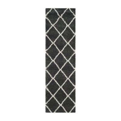 Safavieh Hudson Shag Collection Salome Geometric Runner Rug
