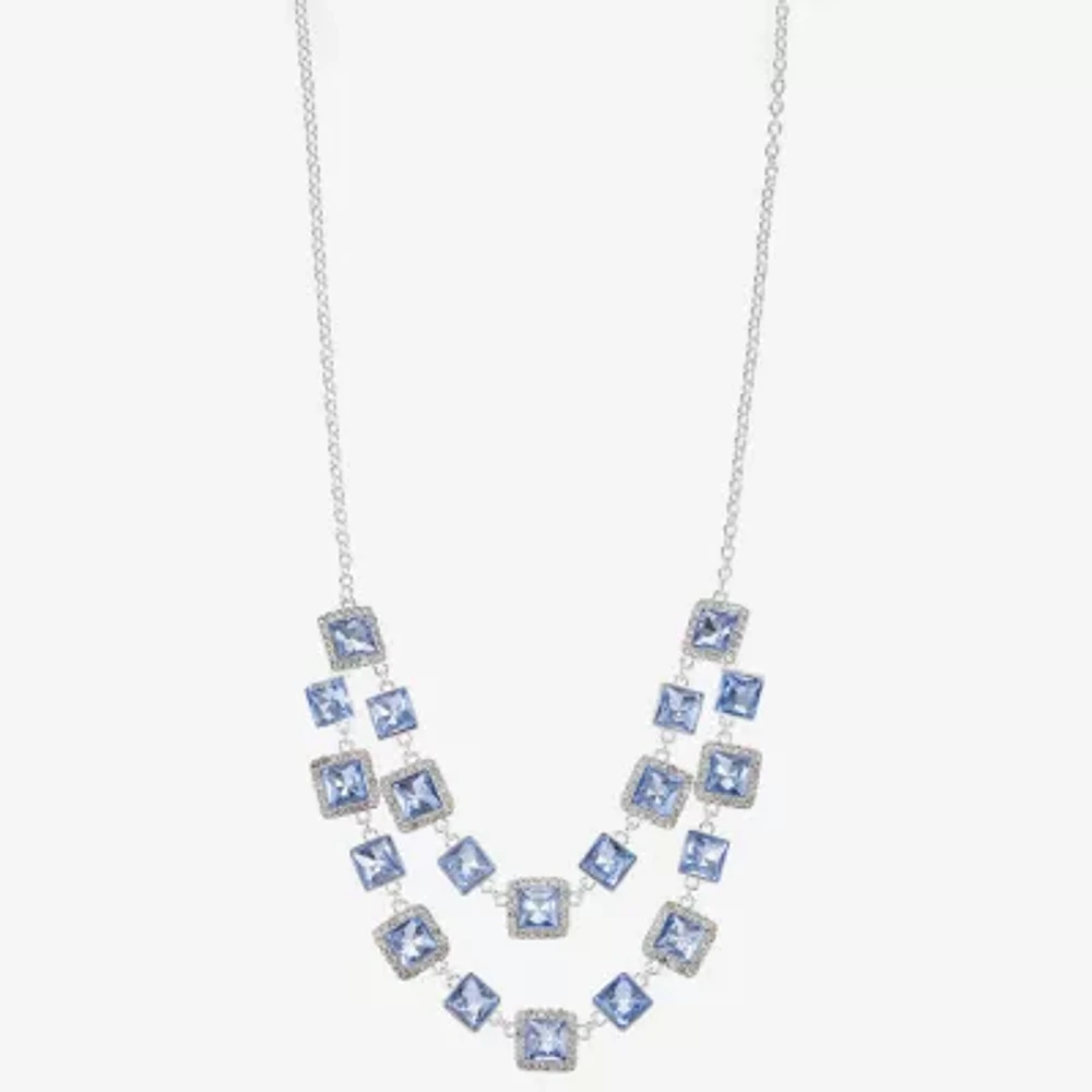 Monet Jewelry Layered Womens Glass 18 Inch Strand Necklace