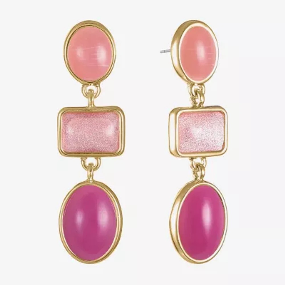 Liz Claiborne Womens Blue Hypoallergenic Drop Earrings