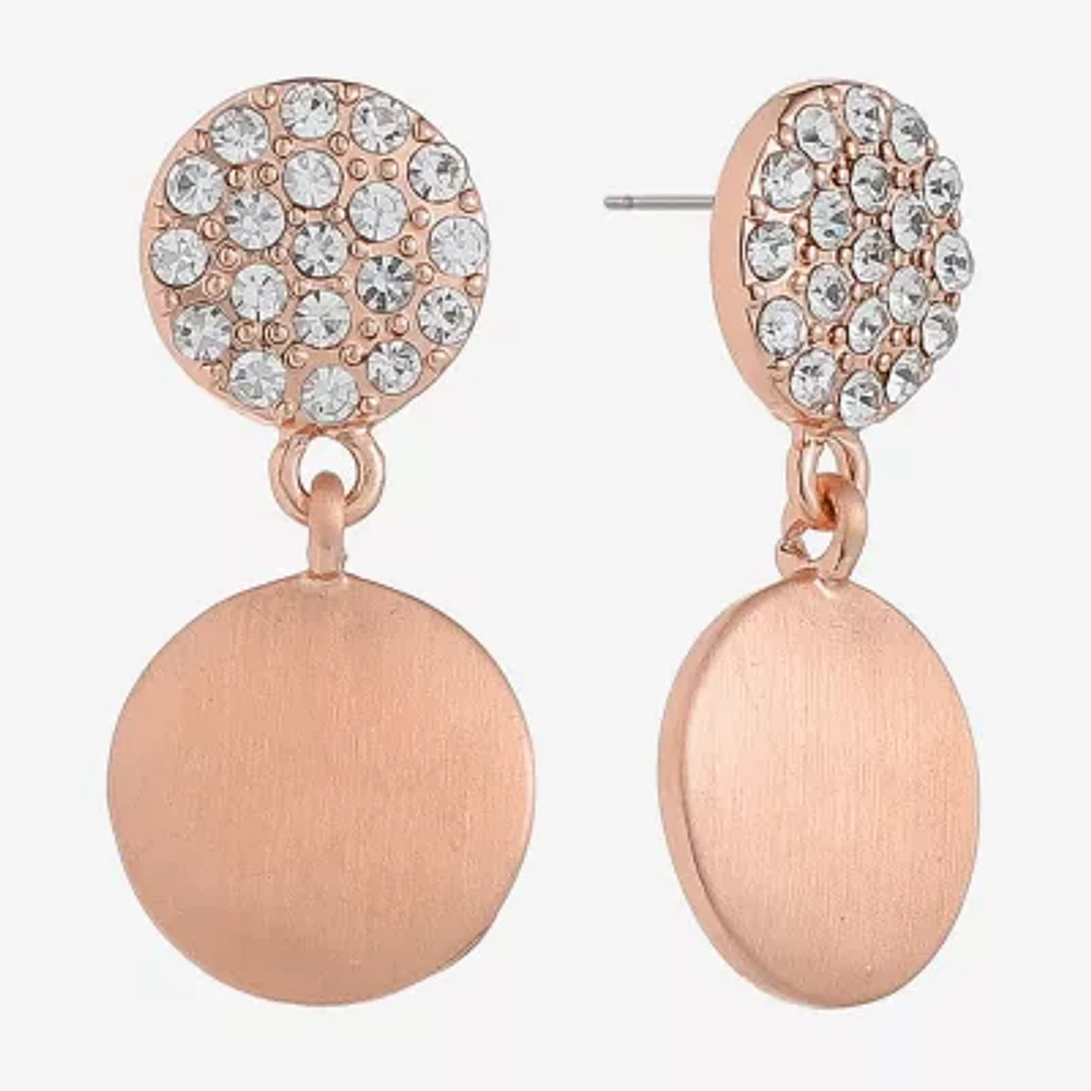 Liz Claiborne Womens Glass Hypoallergenic Drop Earrings