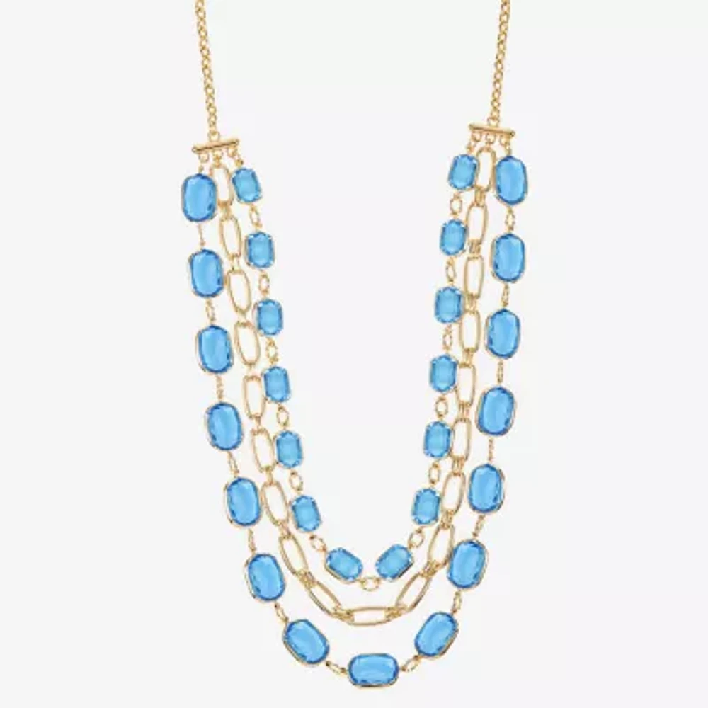 Liz Claiborne Layered Womens 18 Inch Statement Necklace
