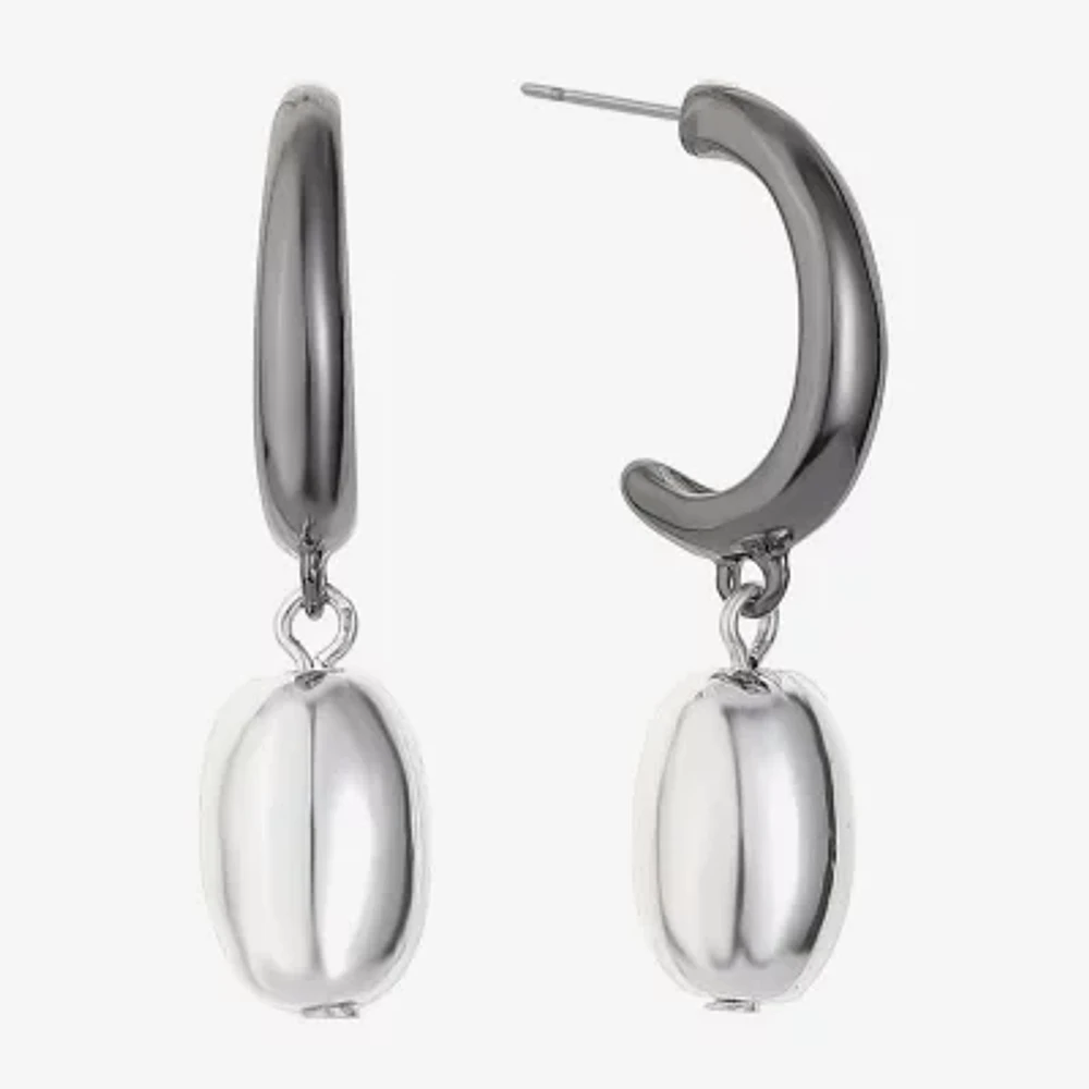 Liz Claiborne Two Tone Womens Hypoallergenic Drop Earrings