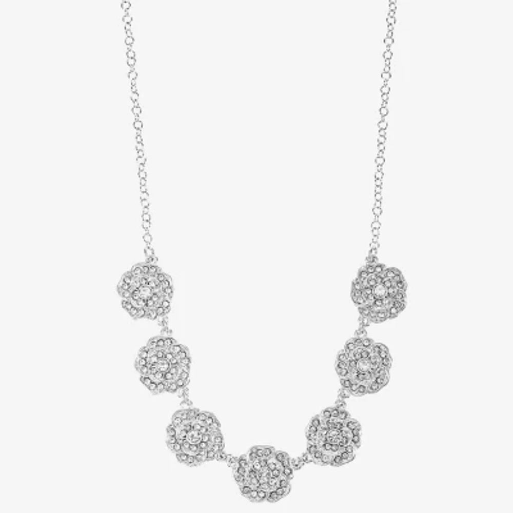 Monet Jewelry Timeless Rose Womens 17 Inch Collar Necklace