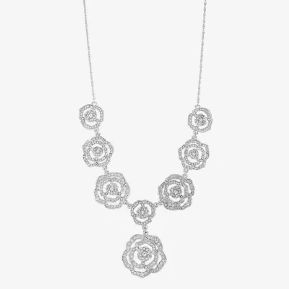 Monet Jewelry Timeless Rose Womens Glass 18 Inch Y Necklace