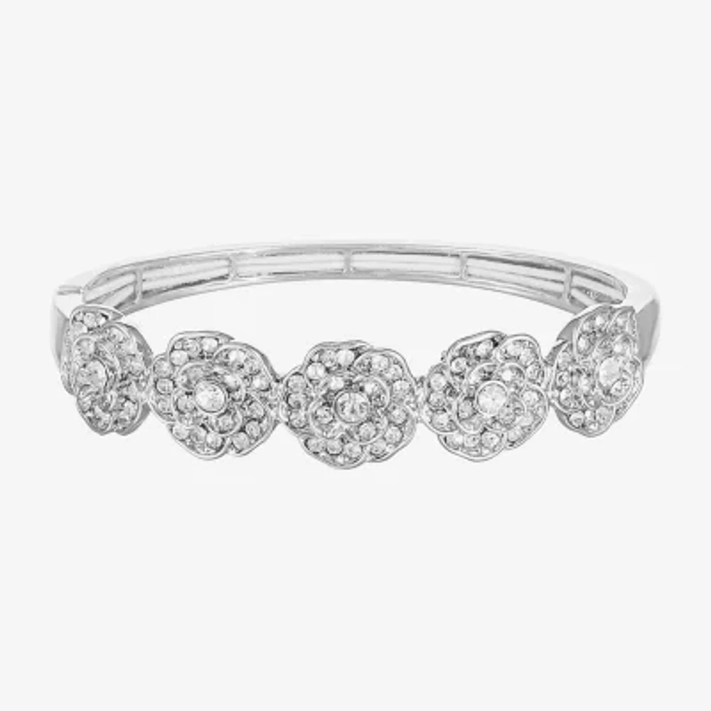 Monet Jewelry Timeless Rose Womens Glass Flower Stretch Bracelet