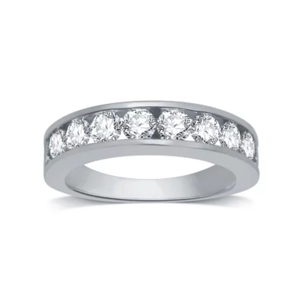 Deluxe Collection Womens 3MM 1 1/2 CT. T.W. Natural White Diamond 14K Gold Wedding Band