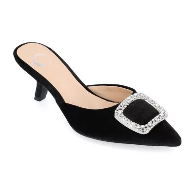 Journee Collection Rishie Womens Pointed Kitten Heel Pumps