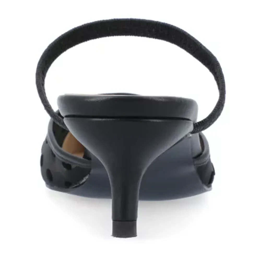 Journee Collection Allana Womens Pointed Closed Toe Kitten Heel Pumps