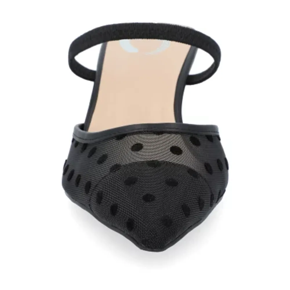 Journee Collection Allana Womens Pointed Closed Toe Kitten Heel Pumps