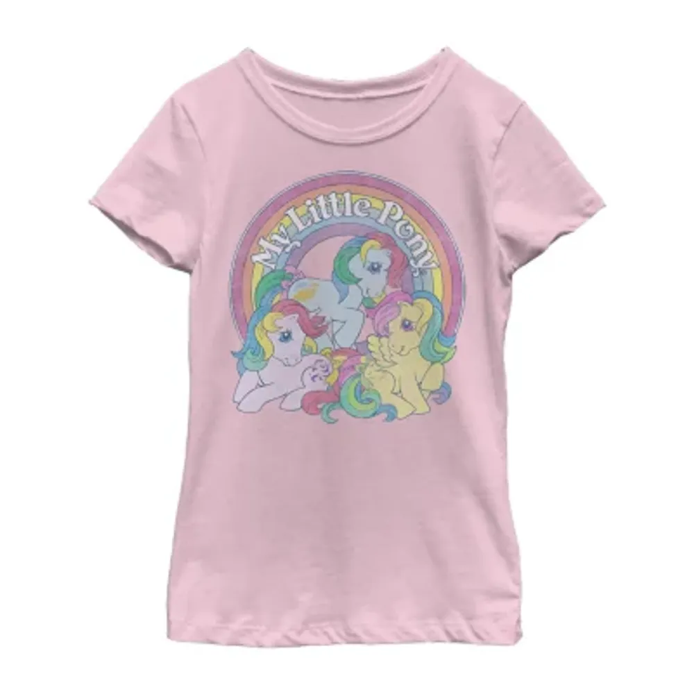 Little & Big Girls Crew Neck Short Sleeve My Pony Graphic T-Shirt
