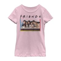 Little & Big Kid Girls Crew Neck Short Sleeve Regular Fit Friends Graphic T-Shirt