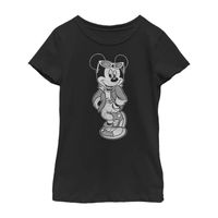 Little & Big Girls Disney Crew Neck Short Sleeve Mickey Mouse Graphic T-Shirt