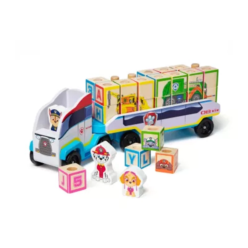 Melissa & Doug Melissa & Doug Paw Patrol Wooden Abc Block Truck 32-pc. Building Blocks