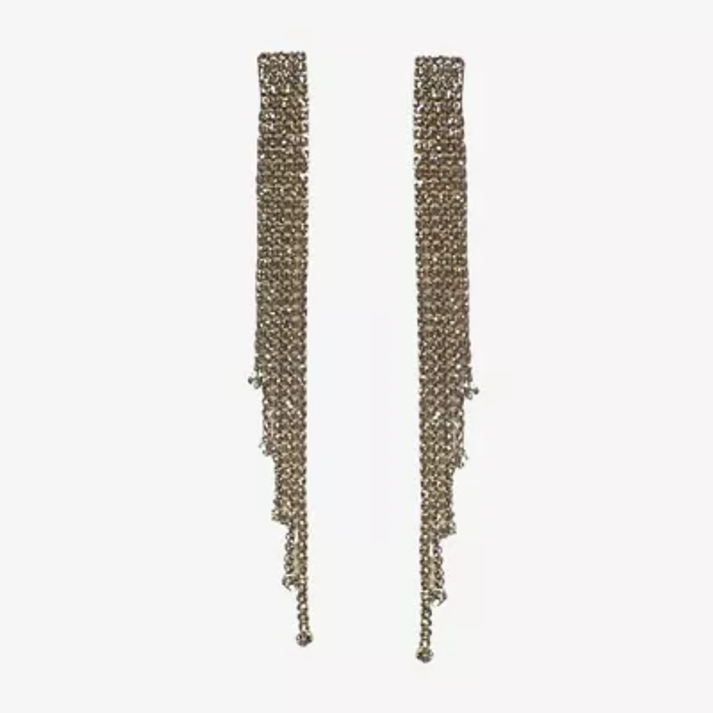 Bijoux Bar Gold Tone Womens Red Drop Earrings