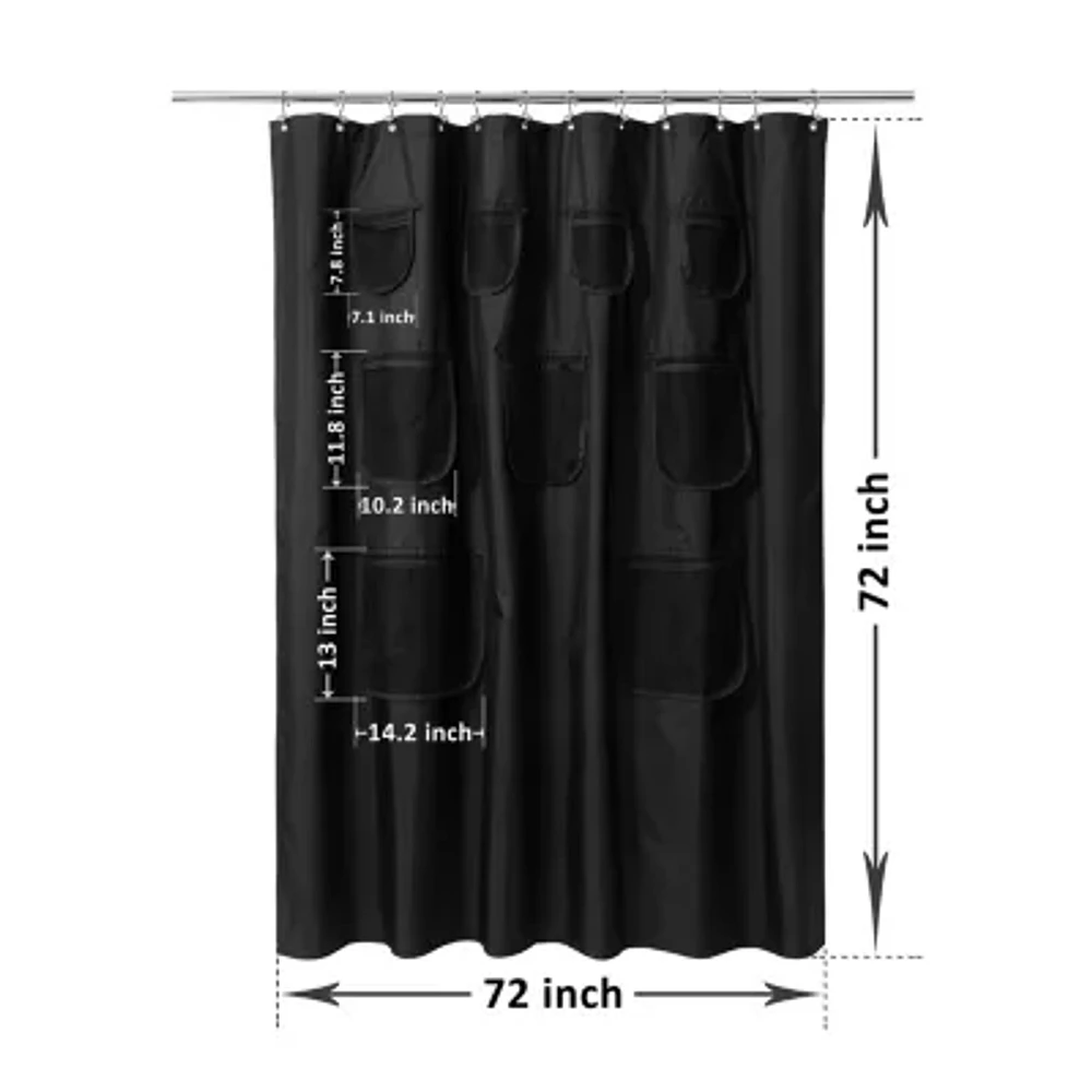 Awesome Home™ With Mesh Pockets Shower Curtain