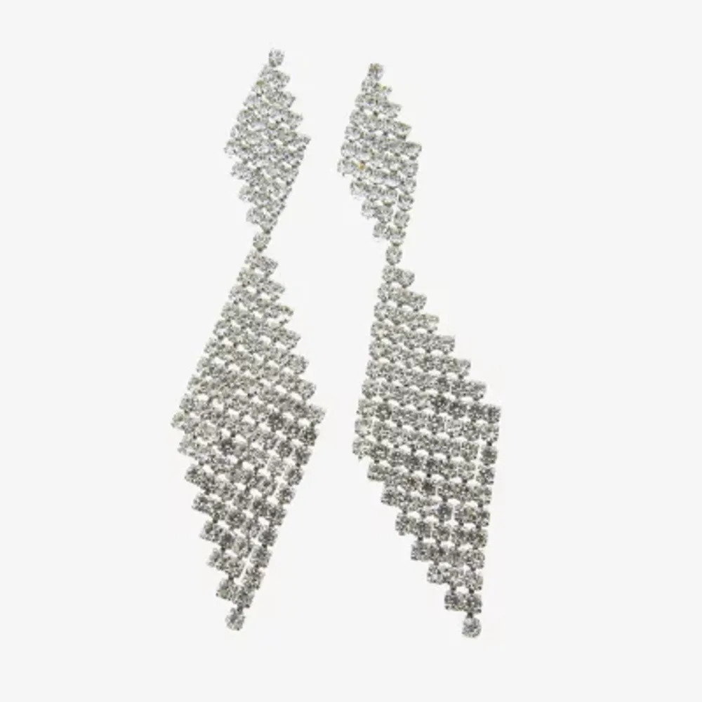 Vieste Rosa Womens Crystal Drop Earrings
