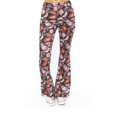 Forever 21-Juniors Womens Mid Rise Flare Pull-On Pant